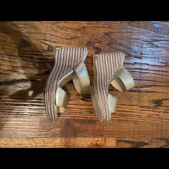 Jimmy Choo platform wedge gold slide sandals - Picture 4 of 10